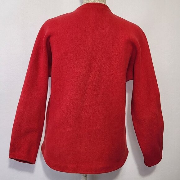 Chico's Size 2/12-L Red Long Sleeve 3/4 Clasp Front Cardigan Sweater Jacket City - Picture 10 of 15